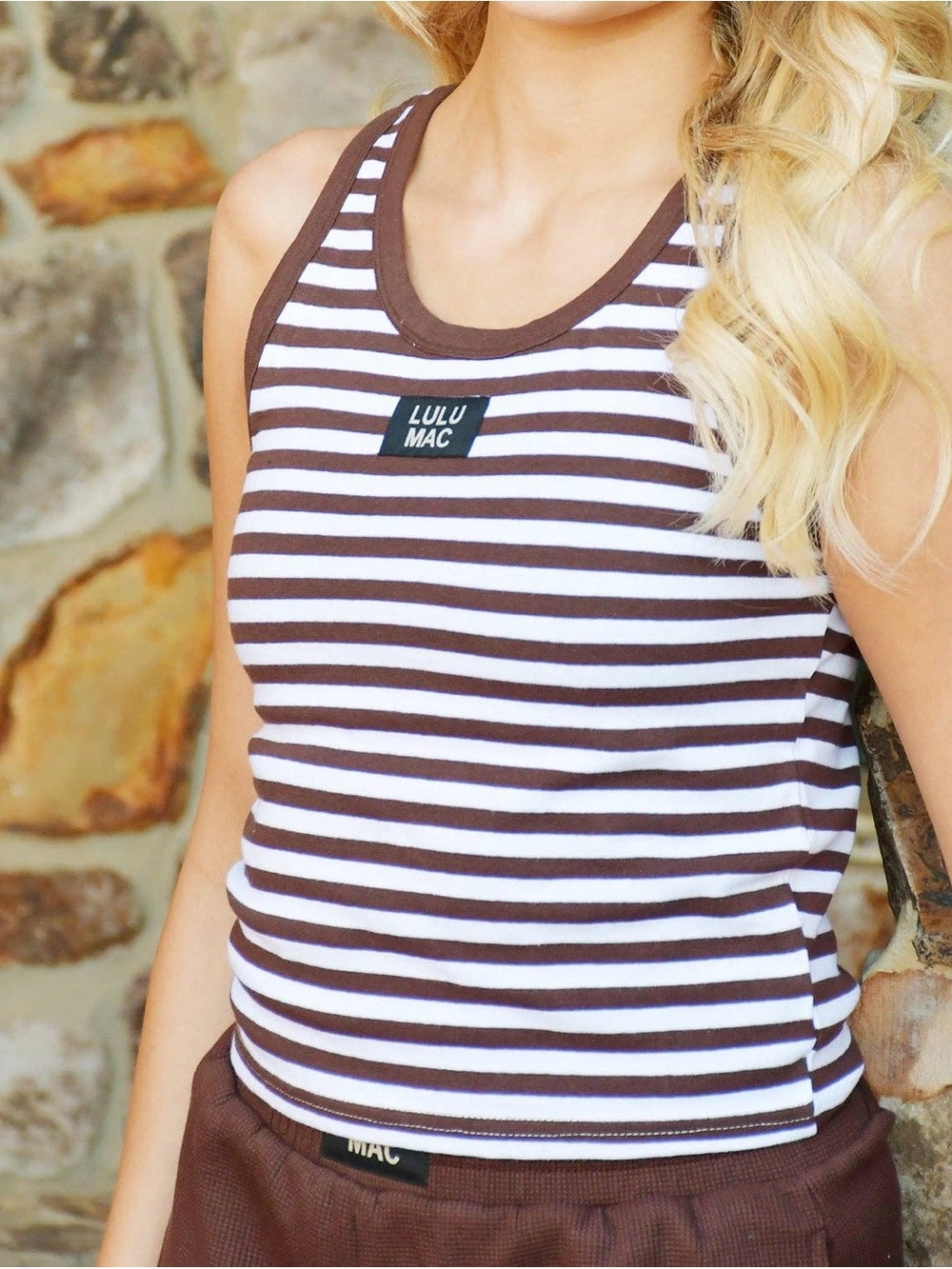 Lulu Mac Brown Stripe Tank Top